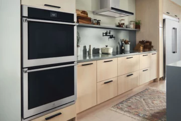 Electrolux wall ovens in a luxury kitchen.