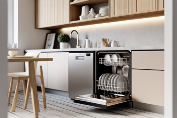 Efficient compact dishwasher for small spaces