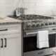 A Viking range with VariSimmer features sitting in a modern kitchen