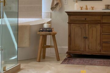 New ceramic flooring elevating a bathroom's style