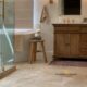 New ceramic flooring elevating a bathroom's style
