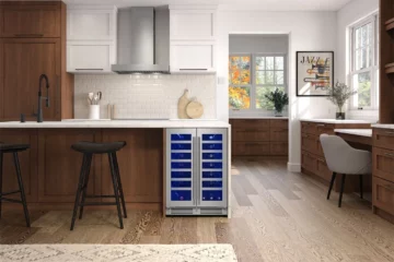 A Zephyr wine cooler in a modern kitchen