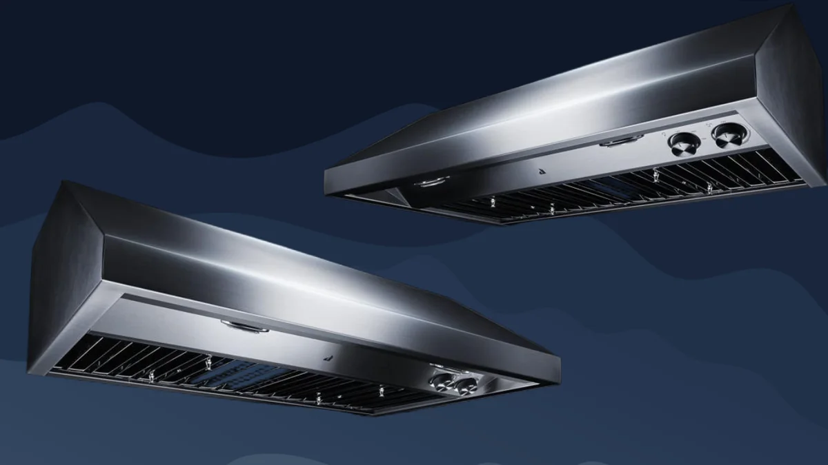 JennAir 36-inch pro-style under-cabinet range hood in stainless steel with LED lighting and dishwasher-safe filters
