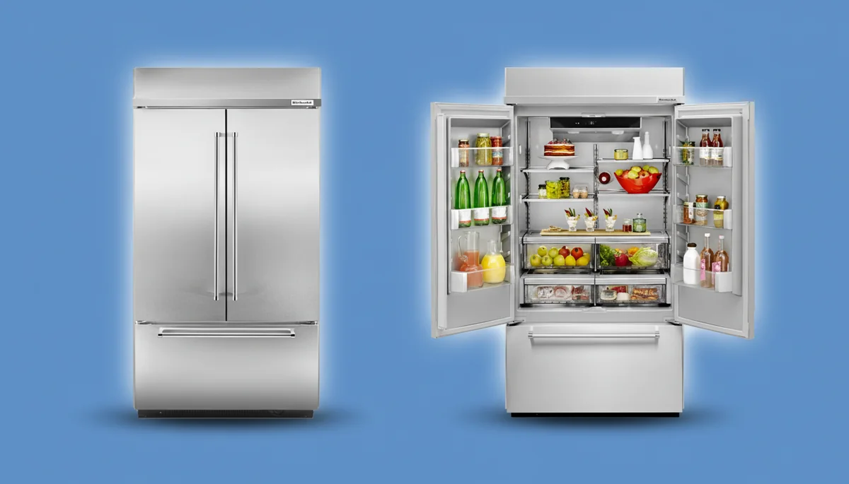 KitchenAid KBFN502ESS 42-inch built-in counter-depth French door refrigerator