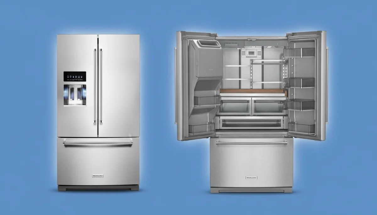 KitchenAid KRFF577KPS 27 cubic foot stainless steel French door refrigerator with PrintShield finish