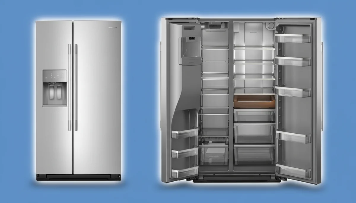 KitchenAid KRSC536RPS side-by-side refrigerator with external ice and water dispenser