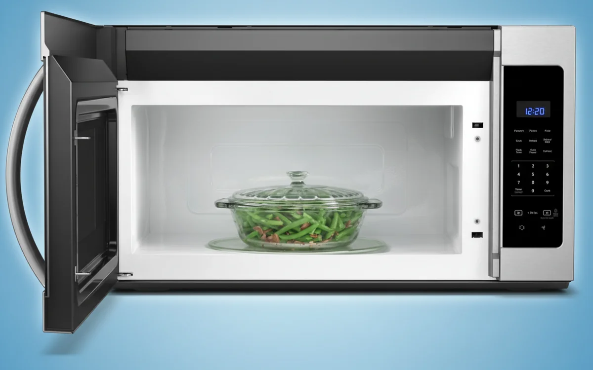 Whirlpool WMH31017HS microwave interior showing 1.7 cu ft capacity with glass turntable