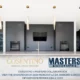 Cosentino and Masters Wholesale collaboration graphic in a modern stone-surface kitchen