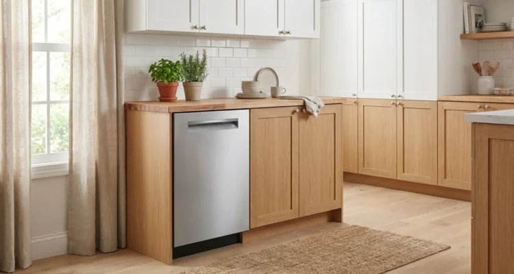 Bosch Benchmark SHP9PCM5N dishwasher in scandinavian kitchen