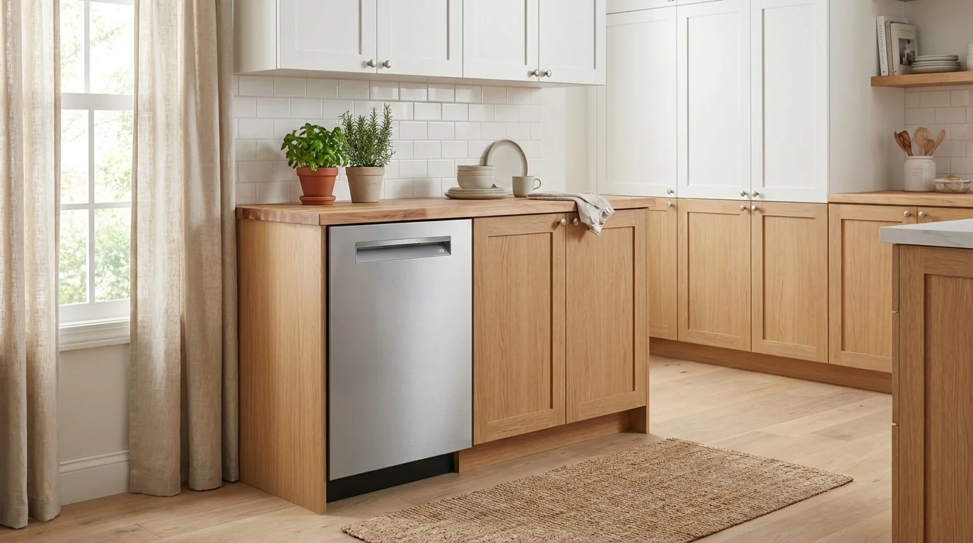 Bosch Benchmark SHP9PCM5N dishwasher in scandinavian kitchen