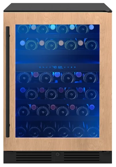Zephyr Presrv PRW24C02CPG with illustrative wood overlay door panel